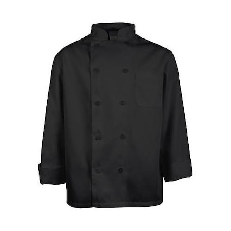 Medium Men's Black Long Sleeve Chef Coat